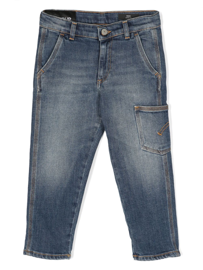 Dondup Kids' Mid-rise Washed Jeans In Blue