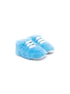 Montelpare Tradition Faux-fur Lace-up Sneakers In Blue