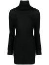 Rick Owens Roll-neck Virgin Wool Jumper In Black