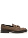 DOUCAL'S TASSEL-DETAIL SUEDE LOAFERS