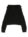 MSGM LOGO-PATCH CABLE-KNIT JUMPER