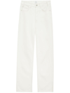 Anine Bing Womens Ecru Manon Wide-leg Mid-rise Denim Jeans In White