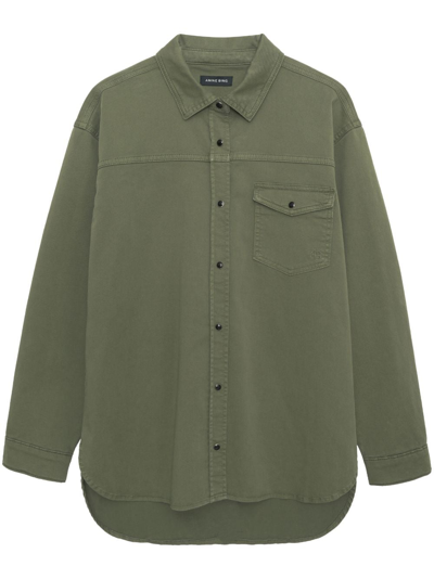 Anine Bing Sloan Shirt In Green