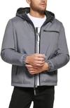 Calvin Klein Water Resistant Hooded Jacket In Grey Heather