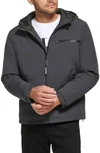 Calvin Klein Water Resistant Hooded Jacket In Iron