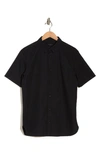 Allsaints Riviera Short Sleeve Button-up Shirt In Black
