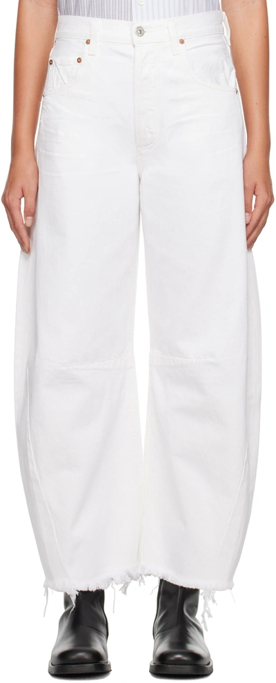 Citizens Of Humanity Horseshoe Wide-leg Jeans In White