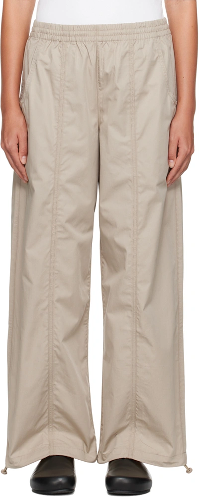 Agolde Beige Dakota Trousers In Truffle (light Beige