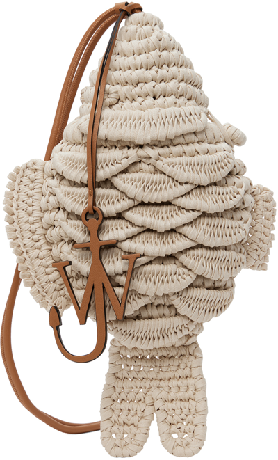 Jw Anderson Beige Fish Pouch In 106 Natural
