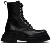 AMI ALEXANDRE MATTIUSSI BLACK MID HEIGHT BOOTS