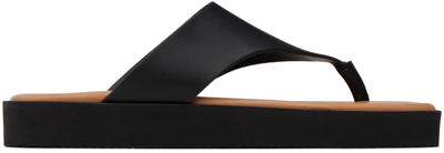 By Malene Birger Black Marisol Flat Sandals In 050 Black