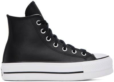Converse Black Chuck Taylor All Star Lift Sneakers In Black/white