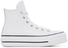 Converse White Chuck Taylor All Star Lift Platform High Sneakers In White/black