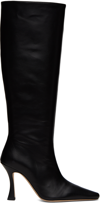 Staud Cami Calfskin Knee Boots In Black