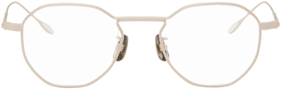 Yuichi Toyama Ssense Exclusive Beige Herbert Glasses In Matte Beige/white In