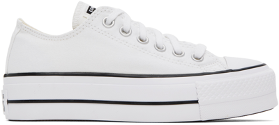 Converse White Chuck Taylor All Star Lift Trainers In White/black