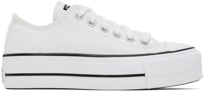Converse White Chuck Taylor All Star Lift Sneakers In White/black/white