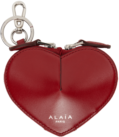 Alaïa Red Mini 'le Cœur' Coin Pouch
