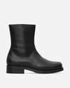 Our Legacy Ankle Boots With Smooth Leather Finish And Side Zipper In Black