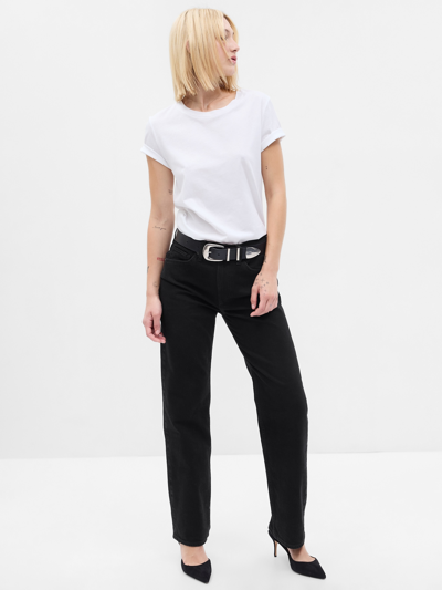 Gap High Rise Cotton '90s Loose Jeans In Black