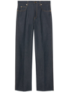 Gucci Mid-rise Wide-leg Jeans In Blau