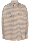 PALM ANGELS PLAID-CHECKED BUTTON-UP SHIRT