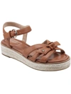 Bandolino Petty 3 Womens Faux Leather Ankle Strap Flatform Sandals In Multi