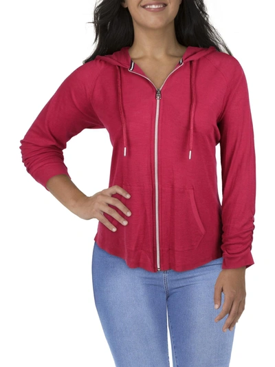 Calvin Klein Performance Plus Womens Logo Fitness Hoodie In Red