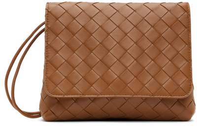 Bottega Veneta Brown Mini Intrecciato Bag In 2650 Wood Gold