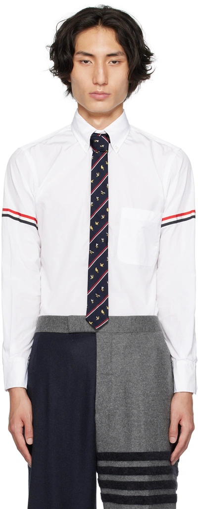 Thom Browne White Grosgrain Armband Shirt In 100 White