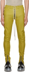 RICK OWENS GREEN GARY LEATHER PANTS