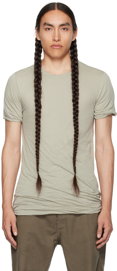 Rick Owens Off-white Double T-shirt In 08 Pearl