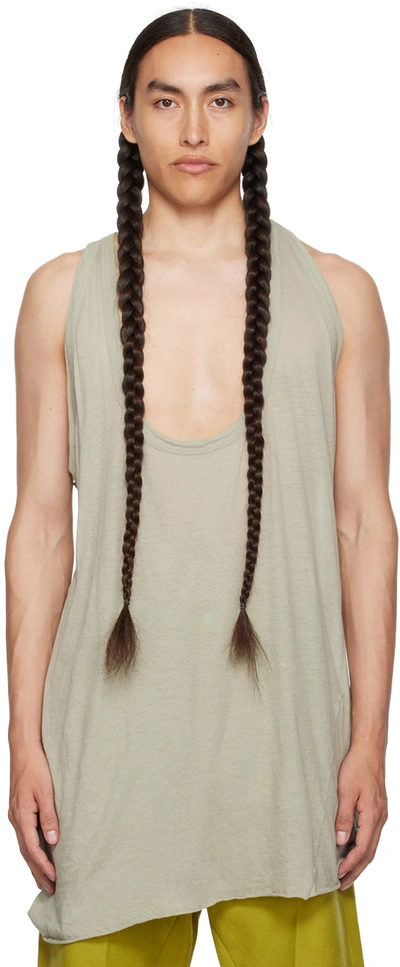 Rick Owens Off-white Fog Tank Top In 08 Pearl