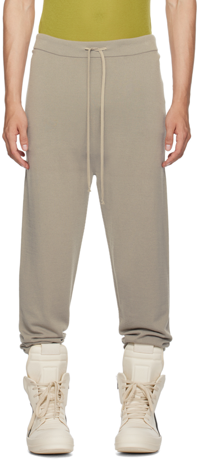 Rick Owens Off-white Drawstring Sweatpants In 08 Pearl
