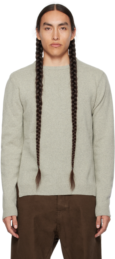 Rick Owens Off-white Biker Level Sweater In 08 Pearl
