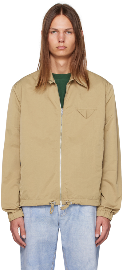 Bottega Veneta Tech-shell Track Jacket In Sesame