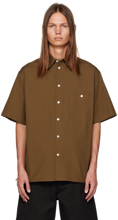 Bottega Veneta Brown Buttoned Shirt In 2030-cedar