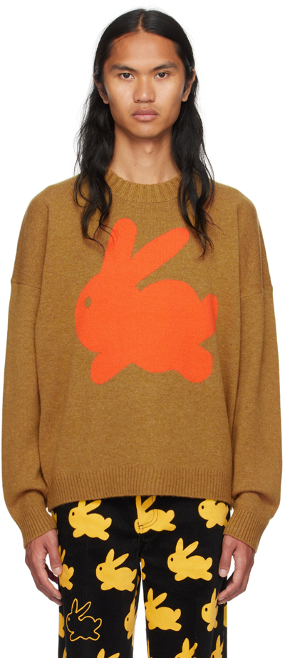 Jw Anderson Bunny Knit In Brown