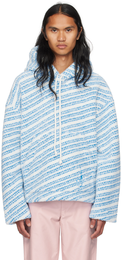 Jw Anderson Relaxed Fit Hoodie In Blue