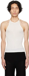 Dion Lee White Serpent Tank Top In Ivory