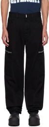GIVENCHY BLACK LOOSE FIT CARGO PANTS