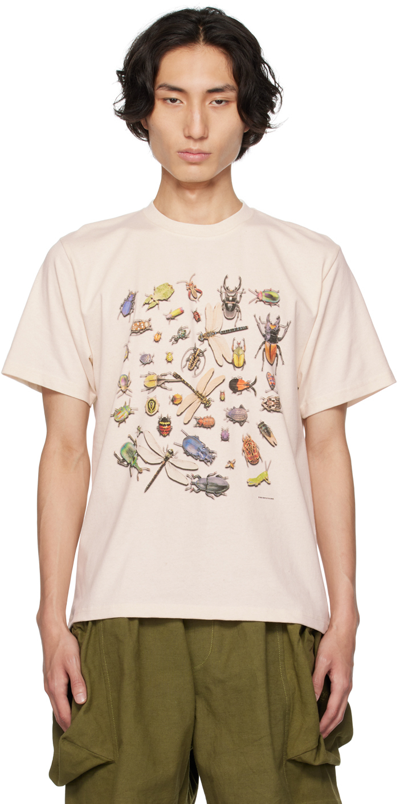 Gentle Fullness Beige Bugs T-shirt In Oatmeal Bugs