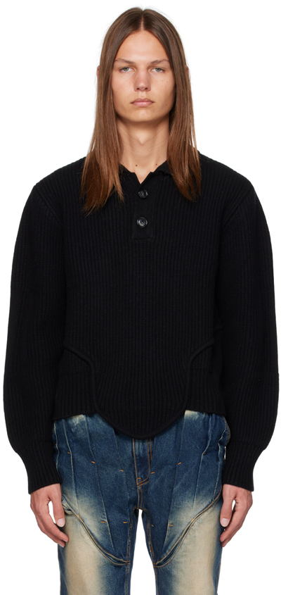 Juntae Kim Ssense Exclusive Black Corset Sweater