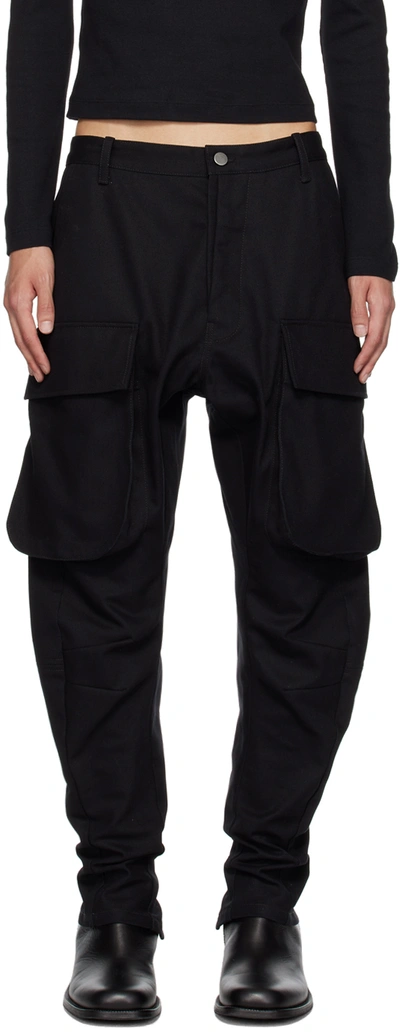 K.ngsley Black Trade Cargo Trousers In Black 38no