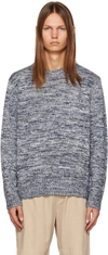 Vince Men's Tricolor Marled Crewneck Sweater In Coastal Combo-406csc