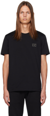 Dolce & Gabbana Black T-shirt With Logo Tag Detail On The Front