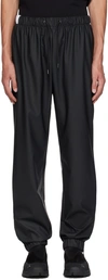 Rains Black Vented Lounge Pants In Black