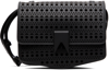 Alaïa Perforated Leather Le Papa Small Crossbody Bag In 999 Noir