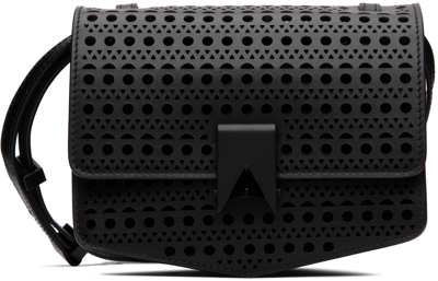 Alaïa Le Papa Small Laser-cut Leather Shoulder Bag In Noir