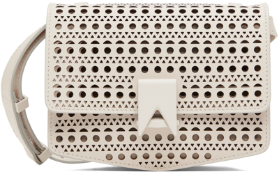 Alaïa Small Le Papa Shoulder Bag In Cream